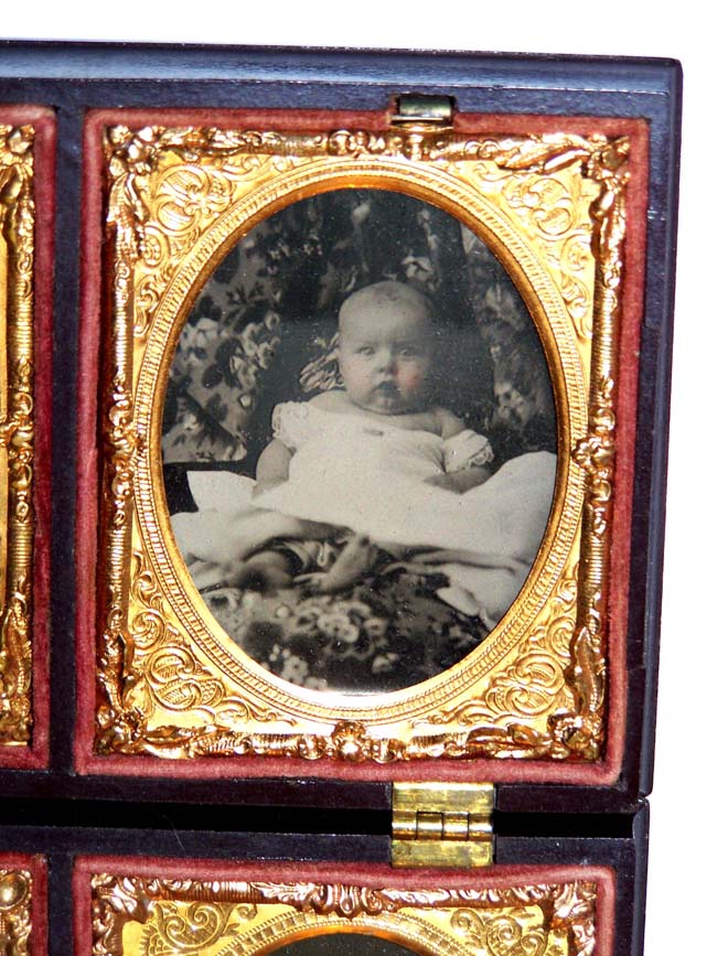 A Rare Four Photo Gutta Percha Case circa 1860 — image 6